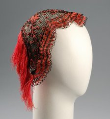 Evening cap, American, ca. 1870. Creator: Unknown.