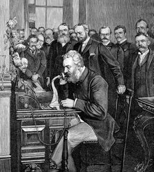 Alexander Graham Bell (1847-1922), Scottish-born American inventor. Artist: Unknown