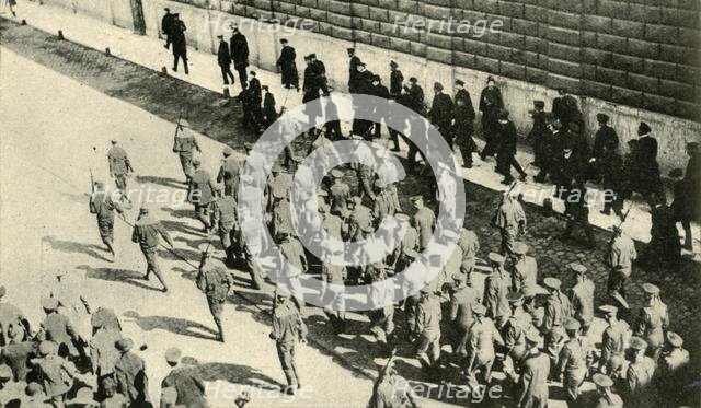 German prisoners from the SMS 'Magdeburg' in Petrograd, Russia...August 1914, (c1920). Creator: Unknown.
