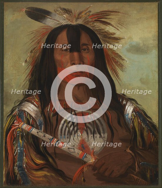 Stu-mick-o-súcks, Buffalo Bull's Back Fat, Head Chief, Blood Tribe, 1832. Creator: George Catlin.
