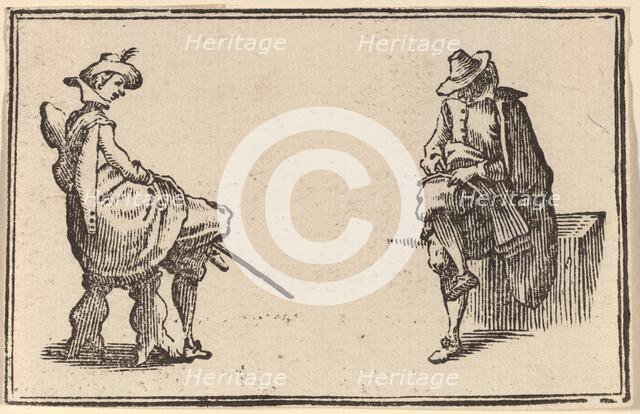 Two Seated Figures, 1621. Creator: Edouard Eckman.