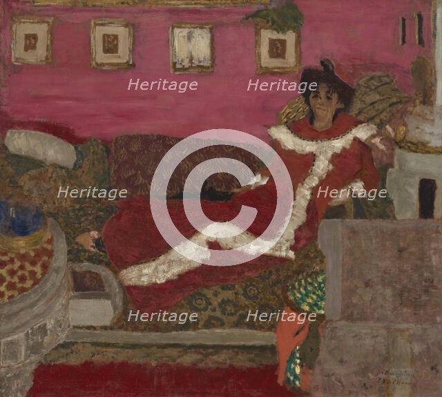 Portrait de Madame Delierre (Symphonie en rouge) , c1901. Creator: Vuillard, Édouard (1868-1940).