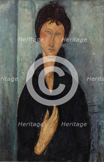 Woman with blue eyes, c1918. Creator: Amadeo Modigliani.