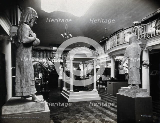 Wellcome Historical Medical Museum, Wigmore Street, London: the galleried Hall of Statuary. Creator: Unknown.