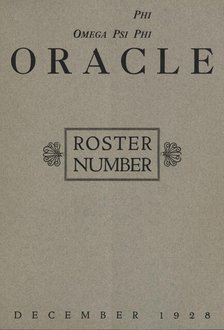 The Oracle, no. 4, 1928. Creator: Omega Psi Phi.
