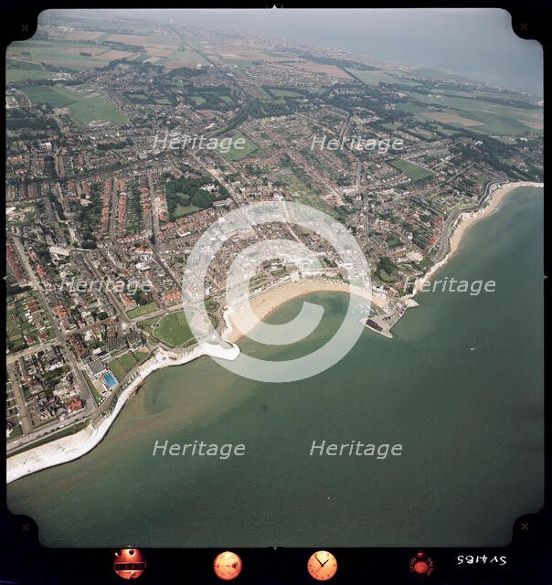 The town and Viking Bay, Broadstairs, Kent, 1969. Creator: Aerofilms.