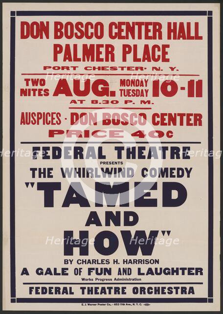 Tamed and How 1, Port Chester, NY, [1930s]. Creators: Unknown, Charles H Harrison.