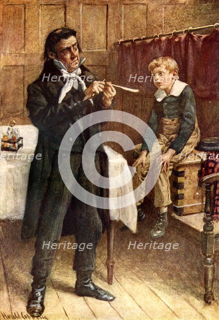 'Mr. Squeers and a New Pupil', c1900.  Creator: Harold Copping.