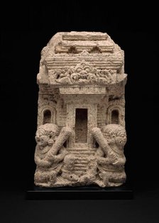 Model of a Temple with Guardians, 14th/15th century. Creator: Unknown.