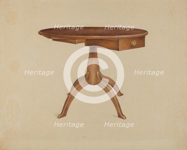 Table, 1937. Creator: Alfred H. Smith.