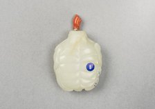 Jade snuff bottle in a turtle form, China, Qing dynasty, 1644-1911. Creator: Unknown.