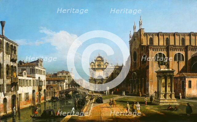 The Campo di SS. Giovanni e Paolo, Venice, 1743/1747. Creator: Bernardo Bellotto.