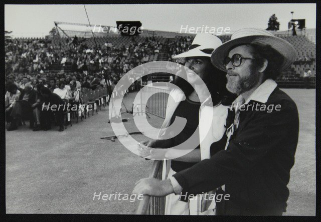 Clarinetist and soprano saxophonist Bob Wilber and singer Pug Horton at Beaulieu, Hampshire, 1977. Artist: Denis Williams