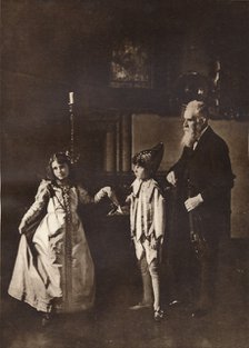 'Elizabeth Angela Marguerite Bowes-Lyon, in a dance lesson with her brother', 1909. Artist: Unknown.