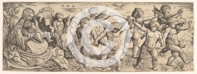 Virgin and Child with Angels Dancing in a Landscape, 1530s. Creator: Daniel Hopfer.