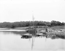 Boats moored on the river Beaulieu, Beaulieu, Hampshire, c1860-c1922. Artist: Henry Taunt