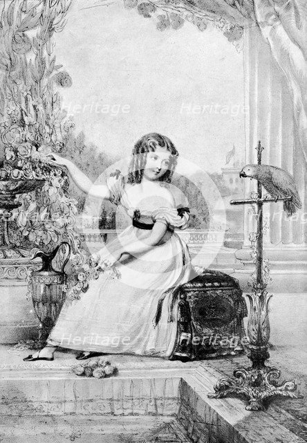 The Princess Victoria at the age of eleven years, (1901).Artist: John Hayter