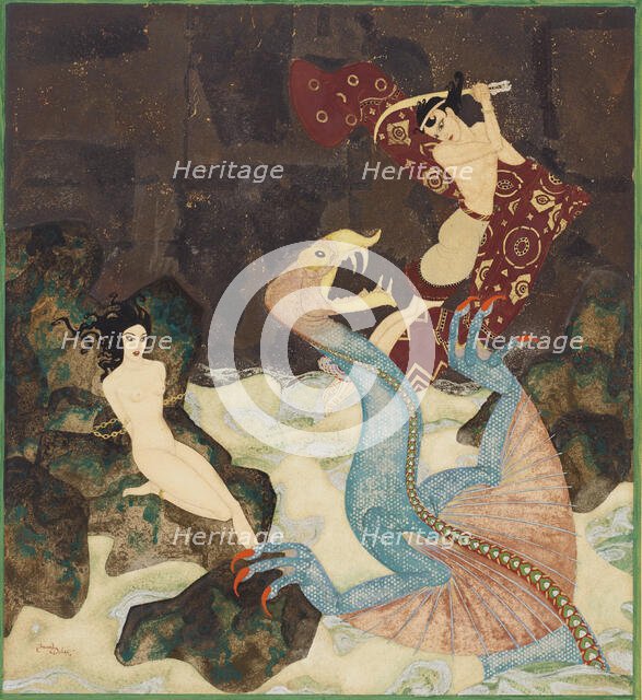 Perseus and Andromeda. Creator: Dulac, Edmund (1882-1953).