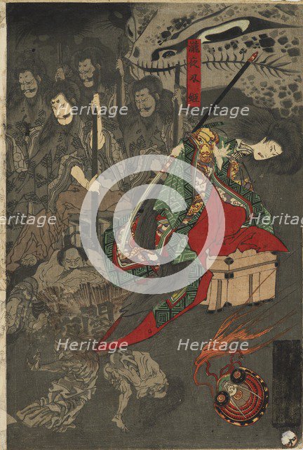 Night Parade of One Hundred Demons at the Soma Palace, 1893. Artist: Utagawa Yoshiiku.