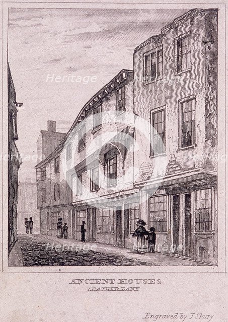 Leather Lane, London, c1830. Artist: J Shury