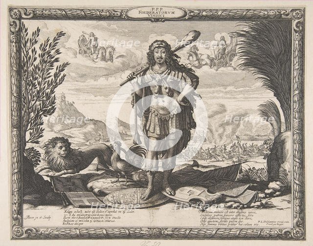Declaration of War on Spain by Louis XIII: The King as Hercules, ca. 1635. Creator: Abraham Bosse.
