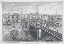 London Bridge (new), London, c1850. Artist: D Taylor & Co