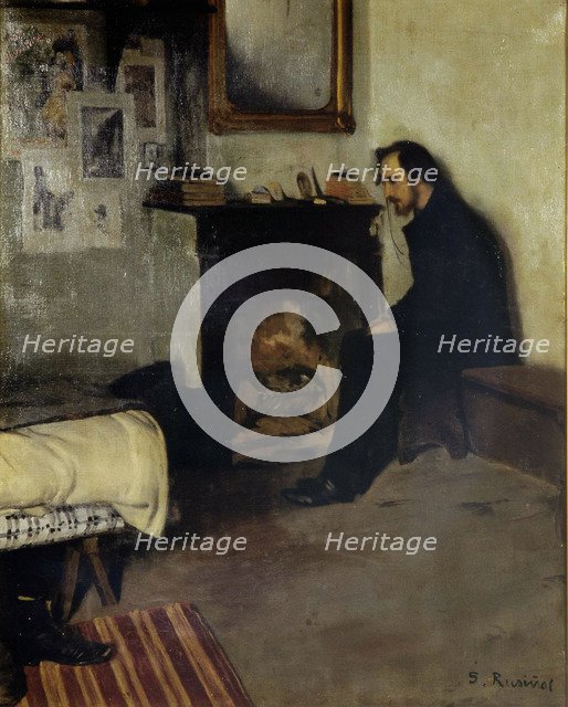 Erik Satie, bohème. Artist: Rusiñol, Santiago (1861-1931)