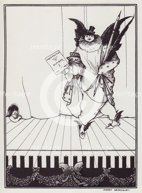 Design for the Prospectus of the Savoy, II, 1895. Creator: Aubrey Beardsley.