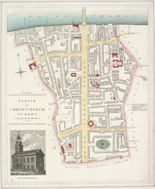 Map of the Parish of Christ Church in Southwark, London, 1821. Artist: Anon