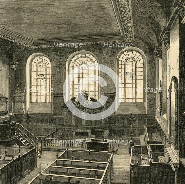 'Interior of St. Michael's, Wood Street, 1876', (1897). Creator: Unknown.