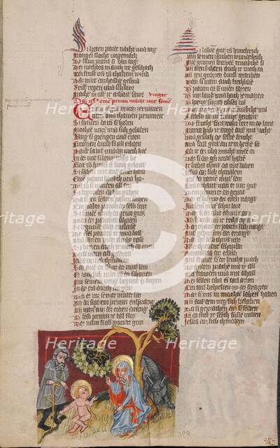 The Trees Bow for Jesus; Weltchronik, about 1400-1410. Creator: Unknown.