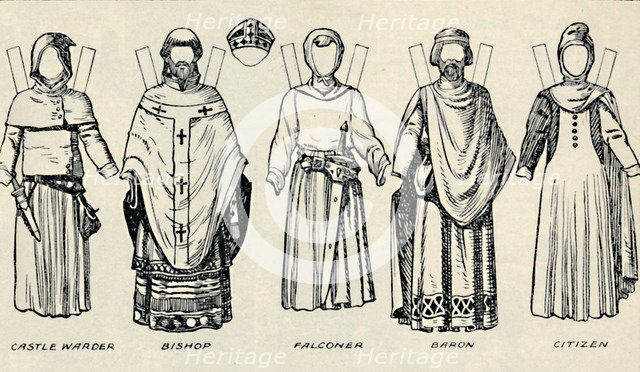'The Gallery of British Costume: How The English Dressed in King John's Time', c1934. Artist: Unknown.