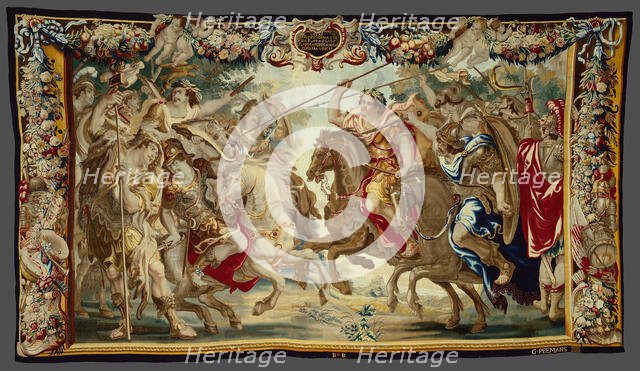Caesar Defeats the Troops of Pompey from The Story Caesar and Cleopatra, Flanders, c. 1680. Creator: Gerard Peemans.