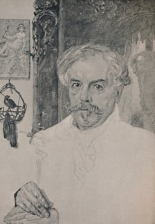 'Portrait of Edmund De Goncourt', 1882, (1946). Artist: Felix Bracquemond.