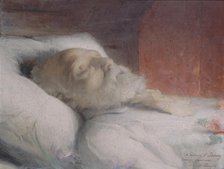 Victor Hugo on his deathbed, c1885. Creator: Desire Francois Laugee.