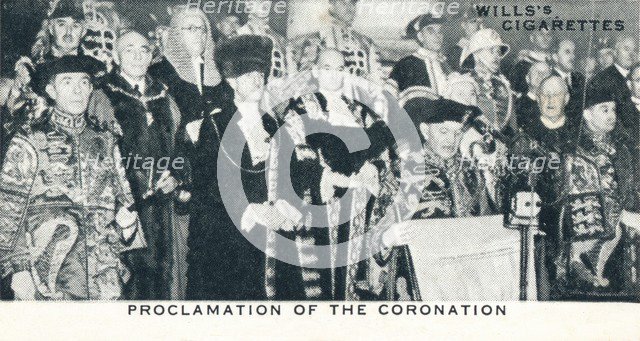 'Proclamation of the Coronation', 1936 (1937). Artist: Unknown.