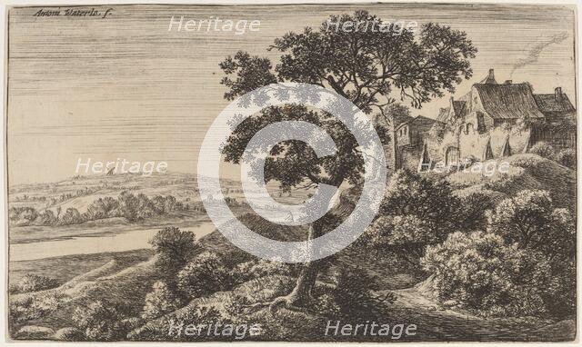 A Village on a Hill. Creator: Anthonie Waterloo.