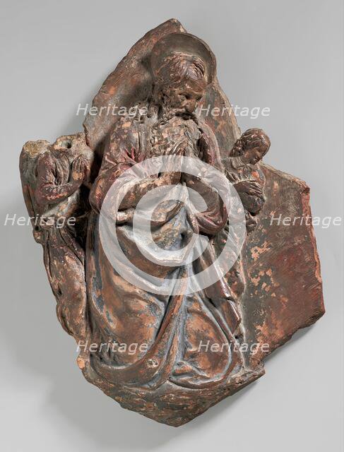 God the Father with Two Angels, c1489. Creator: Benedetto da Maiano.