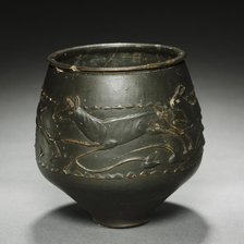 "Caster Ware" Vase with Hunt Scene, mid 100s. Creator: Unknown.