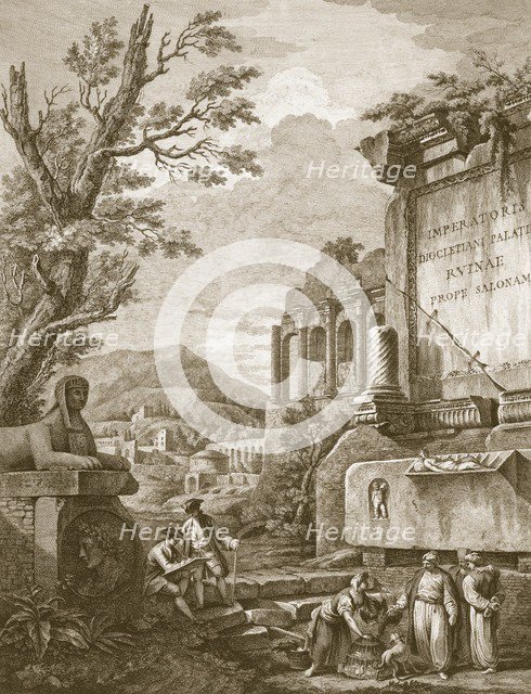 Pl. I from 'Ruins of the Palace of Emperor Diocletian at Spalatro in Dalmatia', pub. 1764. Creator: Robert Adam (1728-92).