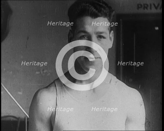 Boxer, Len Harvey, 1930s. Creator: British Pathe Ltd.