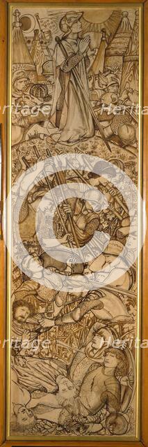 The Battle of Beth-Horon - Joshua Commanding the Sun and Moon to Stand Still, 1863. Creator: Sir Edward Coley Burne-Jones.