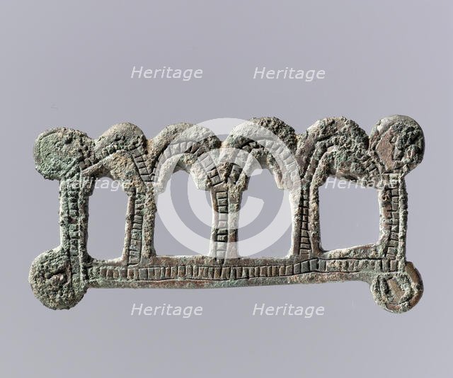Oblong Openwork Plaque, Frankish, 7th century. Creator: Unknown.