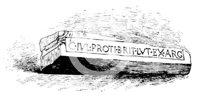 A Roman pig of lead discovered at South Cave, East Yorkshire, 1890. Creator: Unknown.