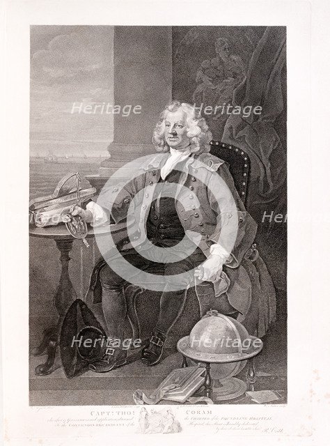 Portrait of Captain Thomas Coram, 18th century. Artist: Unknown