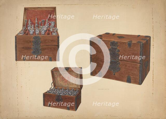 Wine Chest, c. 1940. Creator: Leonard Battee.