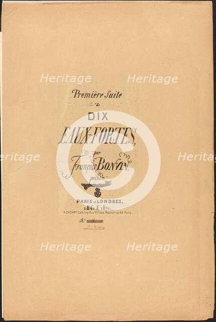 First suite of ten etchings (Première Suite de dix eaux-fortes), 1861-1871. Creator: Francois Bonvin.