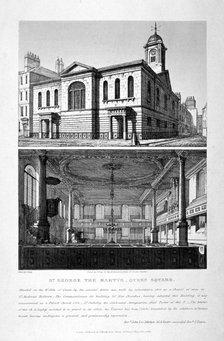 Church of St George the Martyr, Queen Street, Holborn, London, 1818. Artist: John Coney