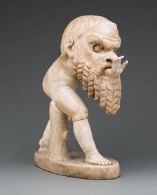 Statue of a Young Satyr Wearing a Theater Mask of Silenos, About 1st century. Creator: Unknown.