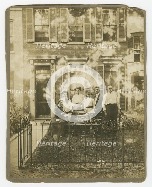 Photograph of Dr. William H. Conner and family outside their home, ca. 1910. Creator: Unknown.